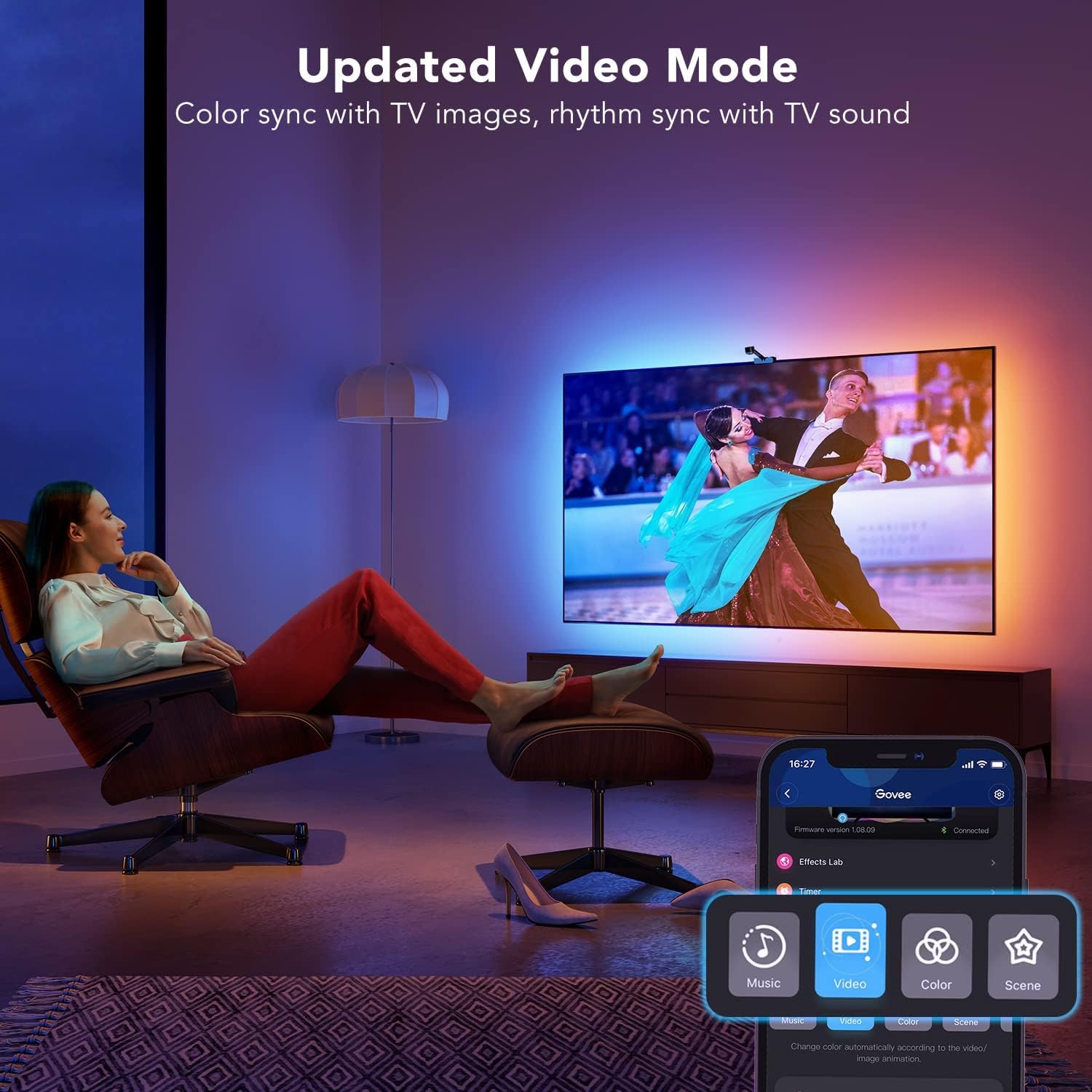 RGBIC Wi-Fi TV Backlights for 55-65 inch TVs P160769