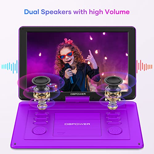 17.9" Portable DVD Player with 15.6" HD Swivel Screen, Blue Q539074