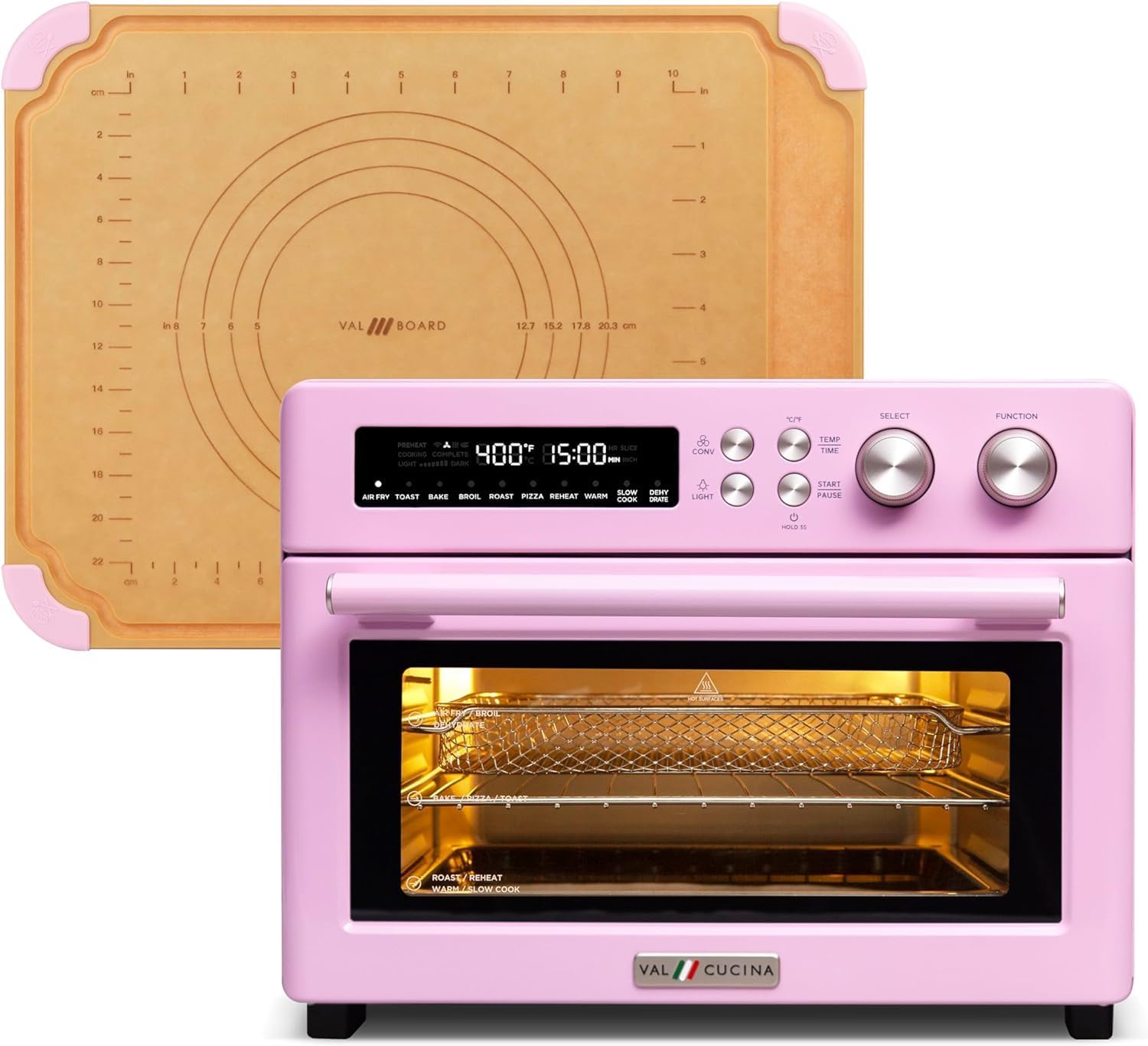 Pink 10-in-1 Convection Air Fryer Toaster Oven F115