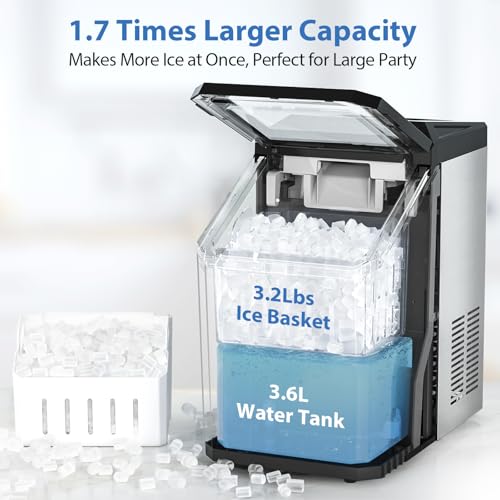 Silver Nugget Ice Maker Countertop, 55lbs/Day, Self-Cleaning F878239