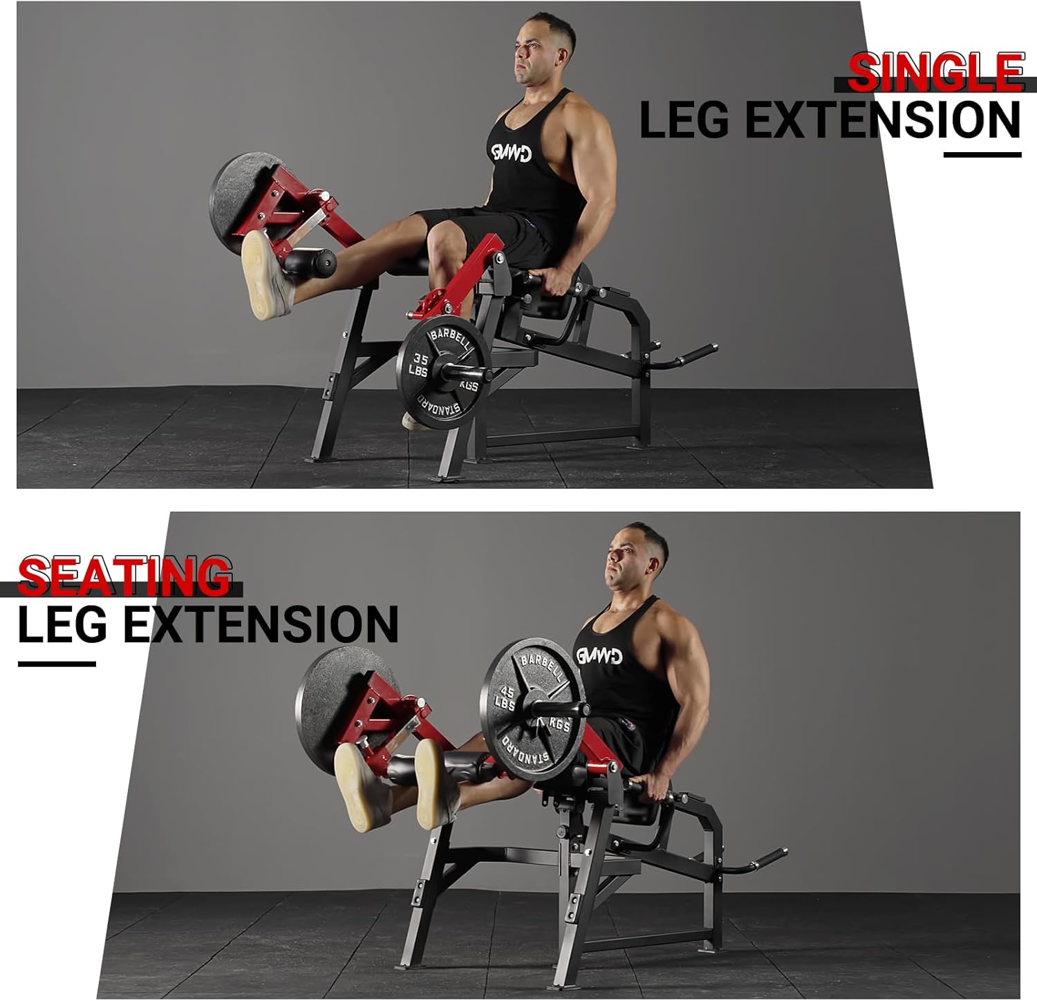Adjustable Leg Extension and Curl Machine K552