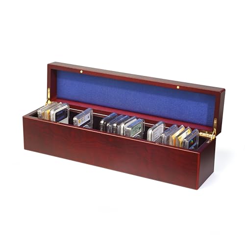 Mahogany Wood Grain Coin Box for 50 Slabs O3078