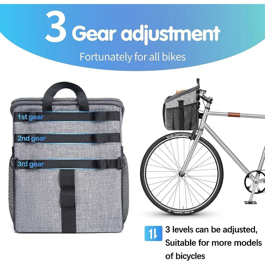 Dog Bike Basket Carrier Pet Bicycle Front Carrier Foldable Removable C155264