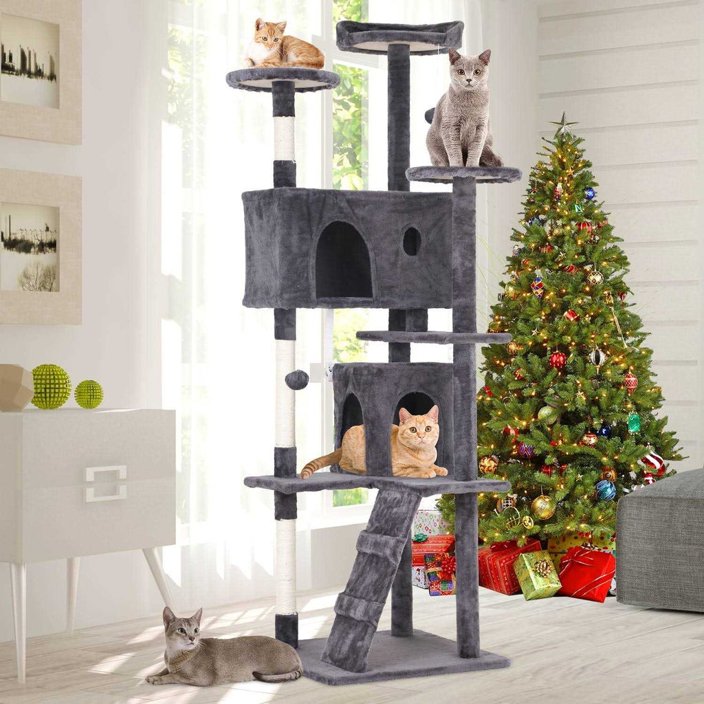 70-in Cat Tree Tower with Scratching Post Y538