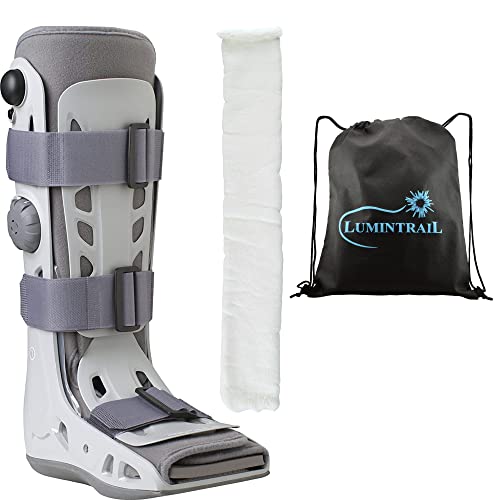Medical Walking Boot with Air Cast Tube Stretch Boot Sock, Medium B478663