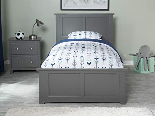 White Twin Extra Long Bed with Footboard M634