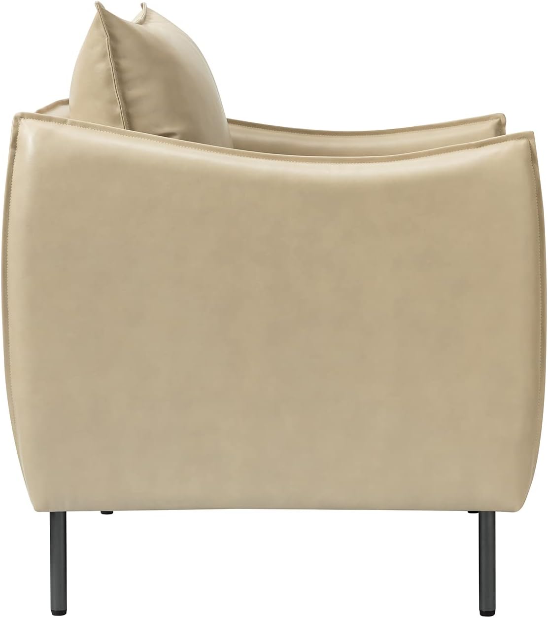 Beige Faux Leather Armchair Set Of 2 K154