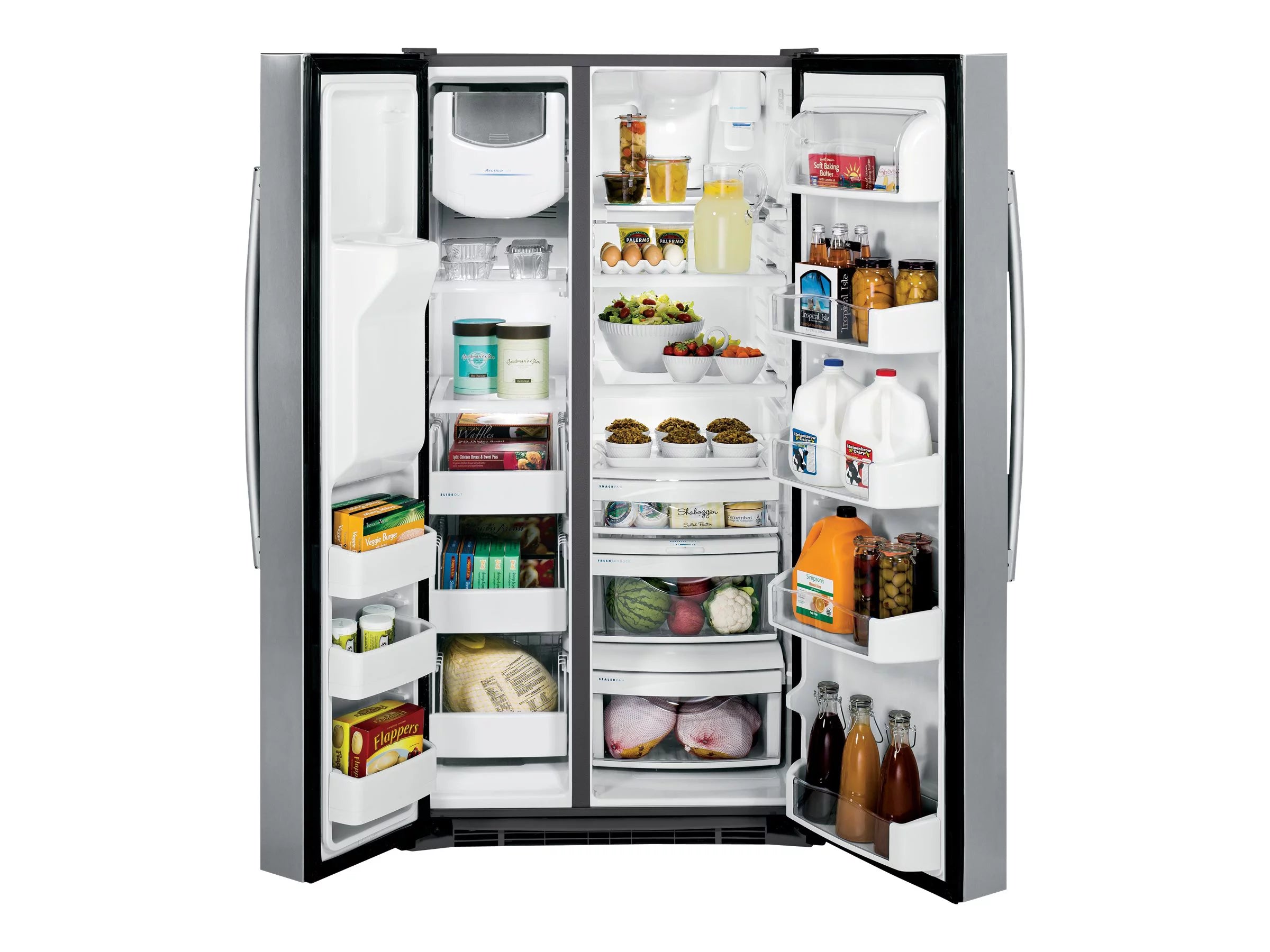 Side-by-side Refrigerator-freezer with Water and Ice Dispenser - 28.4 cu. ft - Stainless Steel M9220
