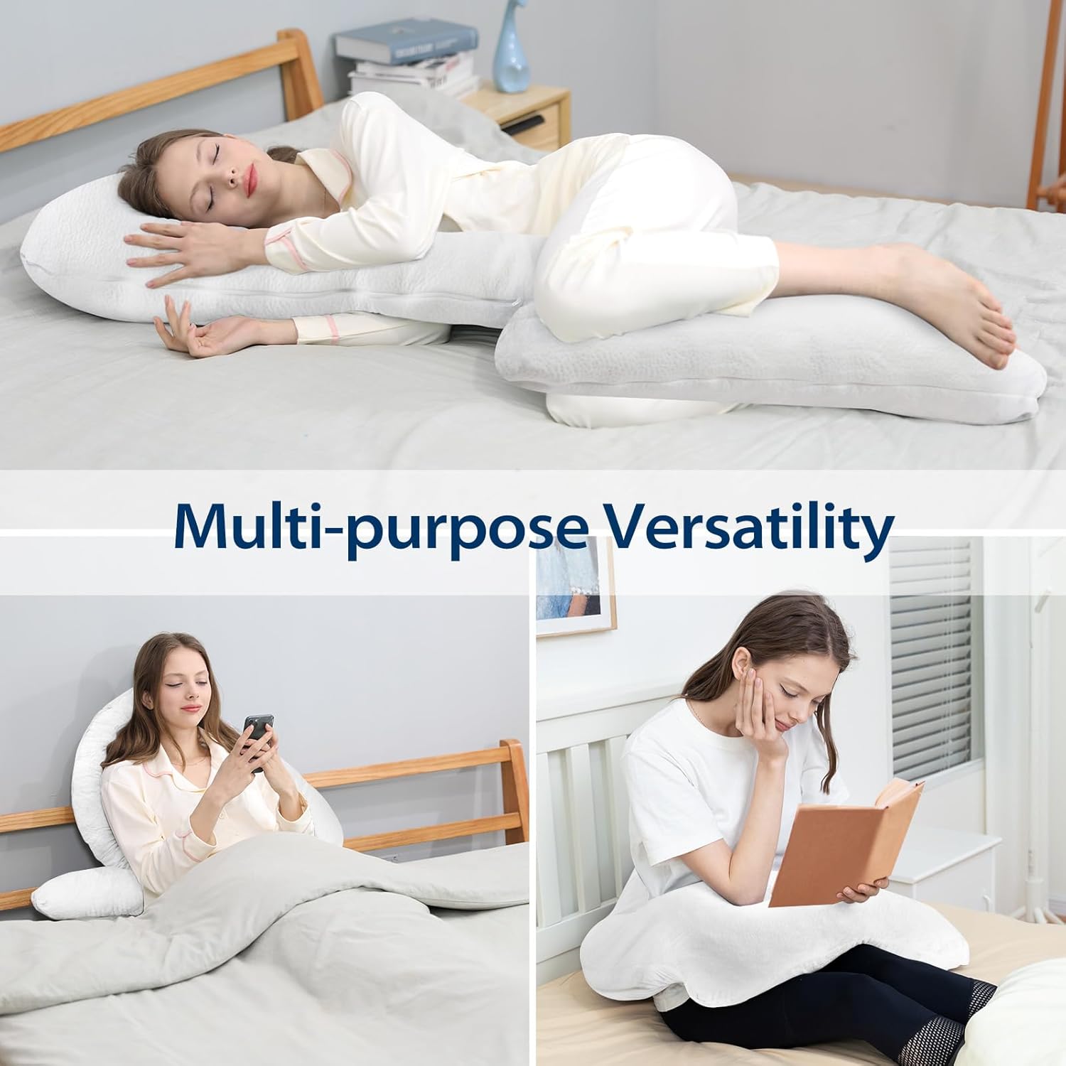 Shredded Memory Foam Body Pillow with Cover M239388