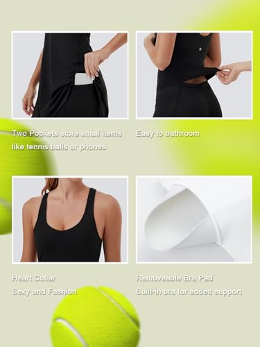 Womens Tennis Dress with Built in Shorts and Bra E7055