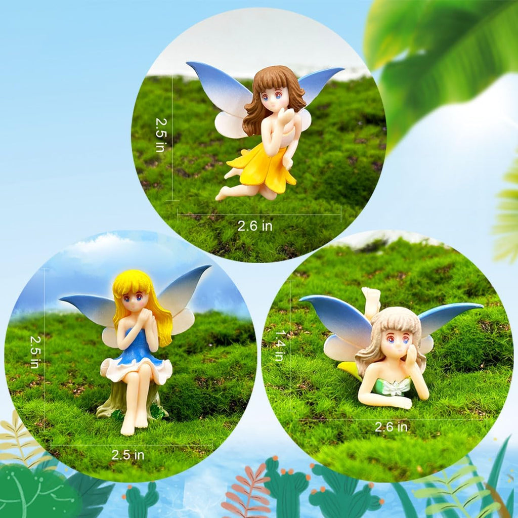 4Pcs Resin Mini Fairy Figurines L861283