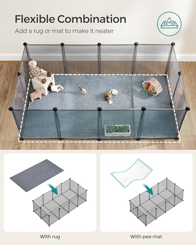 White 56.3 x 28.7 x 18.1 Inches Plastic Pet Playpen D33079