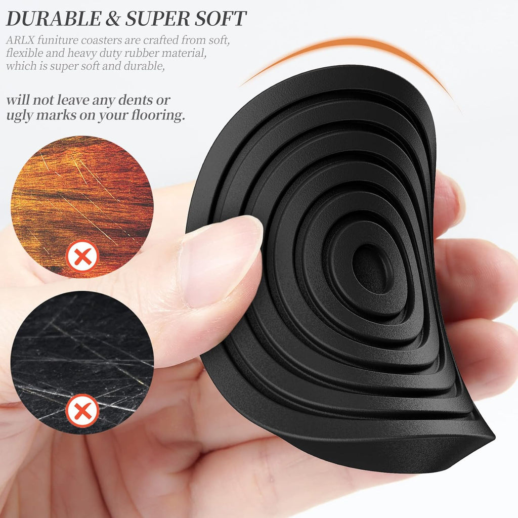 2.5 Inch 4pcs Non Slip Rubber Furniture Coasters A449