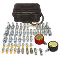 Hydraulic Pressure Test Coupling Kit, Pressure Gauges Set, Test Hose, BSPP ORFS JIC Hydraulic Swivel Run Tees Set Repair Tools X278