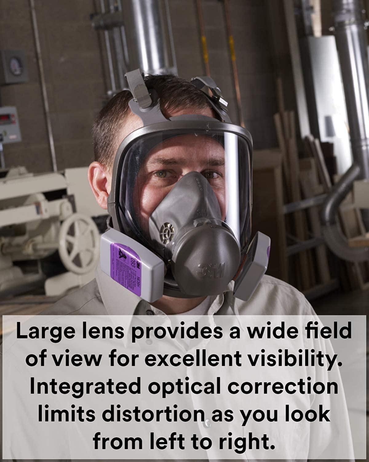 Grey Medium Full Face Mask Respirator V264