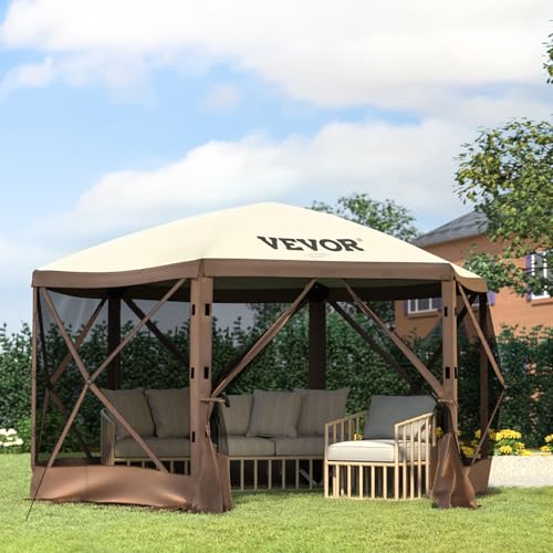 10x10ft Pop Up Gazebo Tent with Mosquito Netting S198626