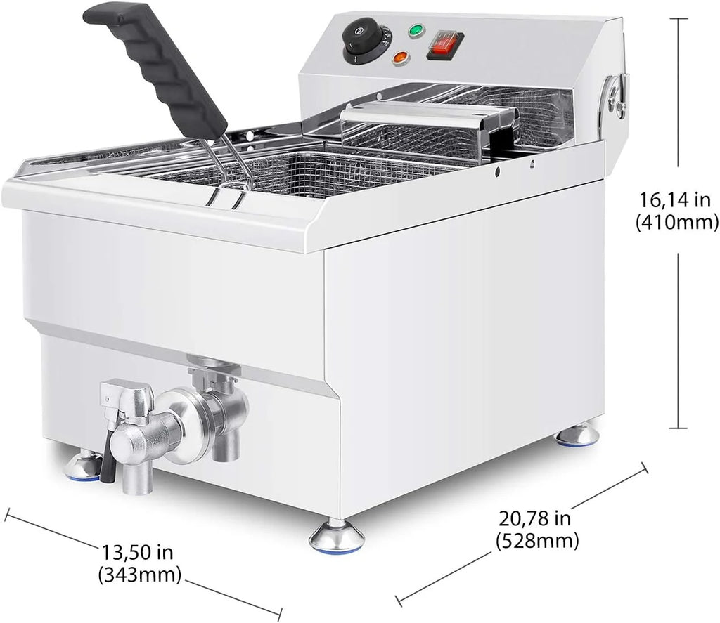 Electric Oil Fryer With Removable Basket Stainless Steel 17 L I192