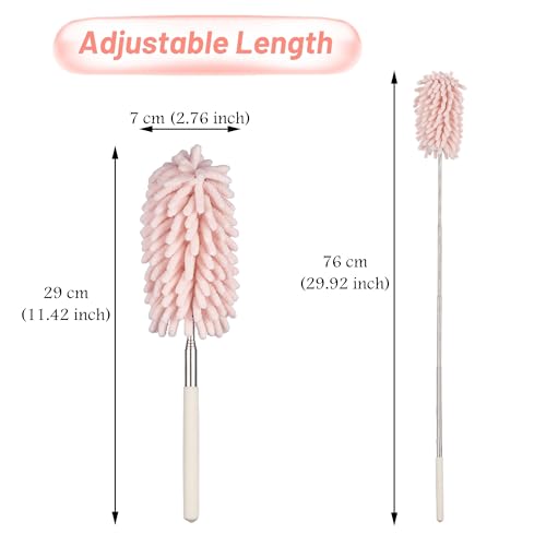 Green Retractable Microfiber Duster Q304