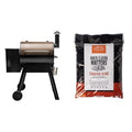 Bronze Wood Pellet Grill & Smoker, 572 sq. in. Grilling Capacity, 18LB Hopper S8621