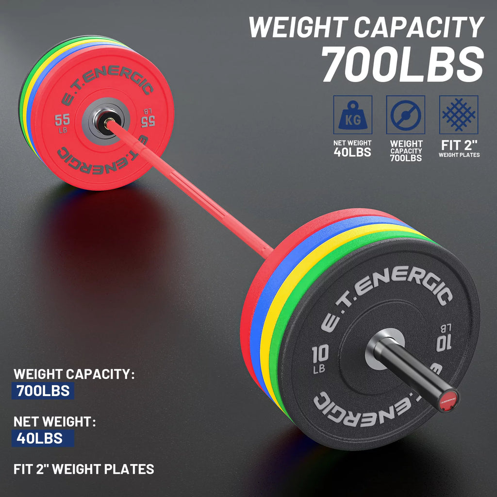 7ft 40 lb Olympic Bar Weight Barbell 700 lb Capacity V183
