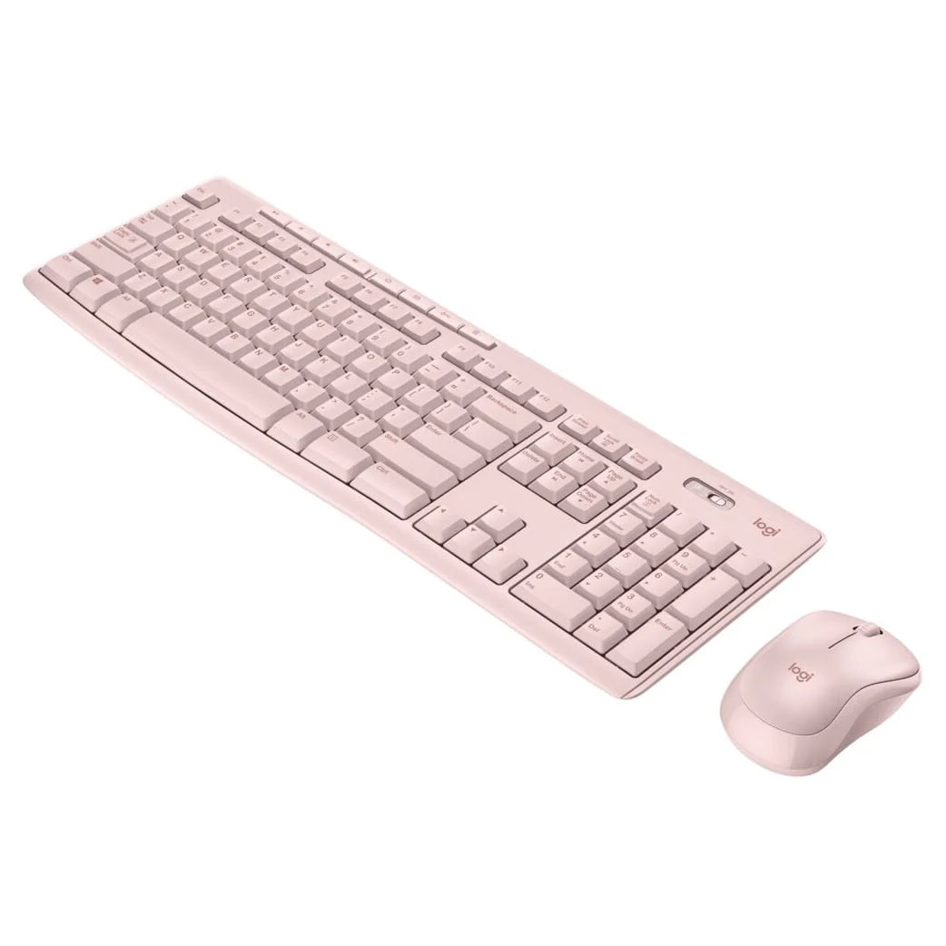 Wireless Keyboard and Mouse Combo, 2.4 GHz, Compact Mouse, Rose F9105
