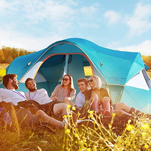 10-Person Double Layer Waterproof Camping Tent Q890858