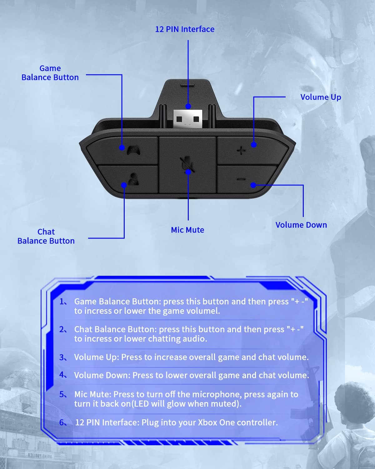 Stereo Headset Adapter for Xbox One G853