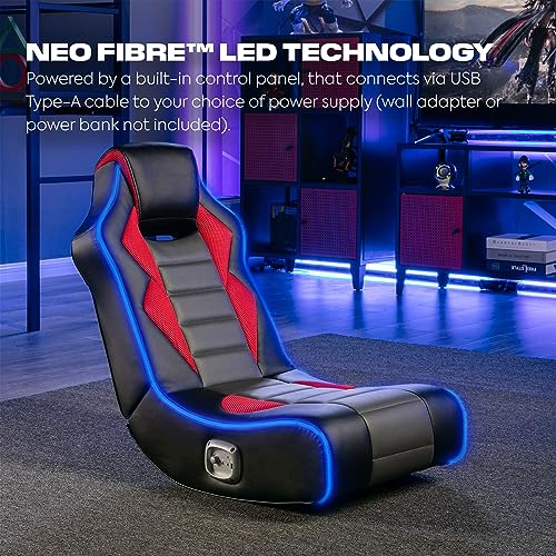 Foldable Bluetooth Audio Floor Chair with Headrest Mounted Speakers S6571