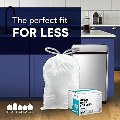 White 6 Gallon 0.7 Mil Drawstring Trash Bags W3243