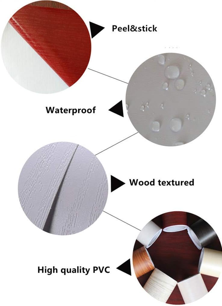 15.8inch by 79inch Wood Grain Adhesive Vinyl Film Peel Stick Wallpaper Z182344