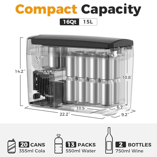 16 Quart 12 Volt Electric Cooler Refrigerator X78161