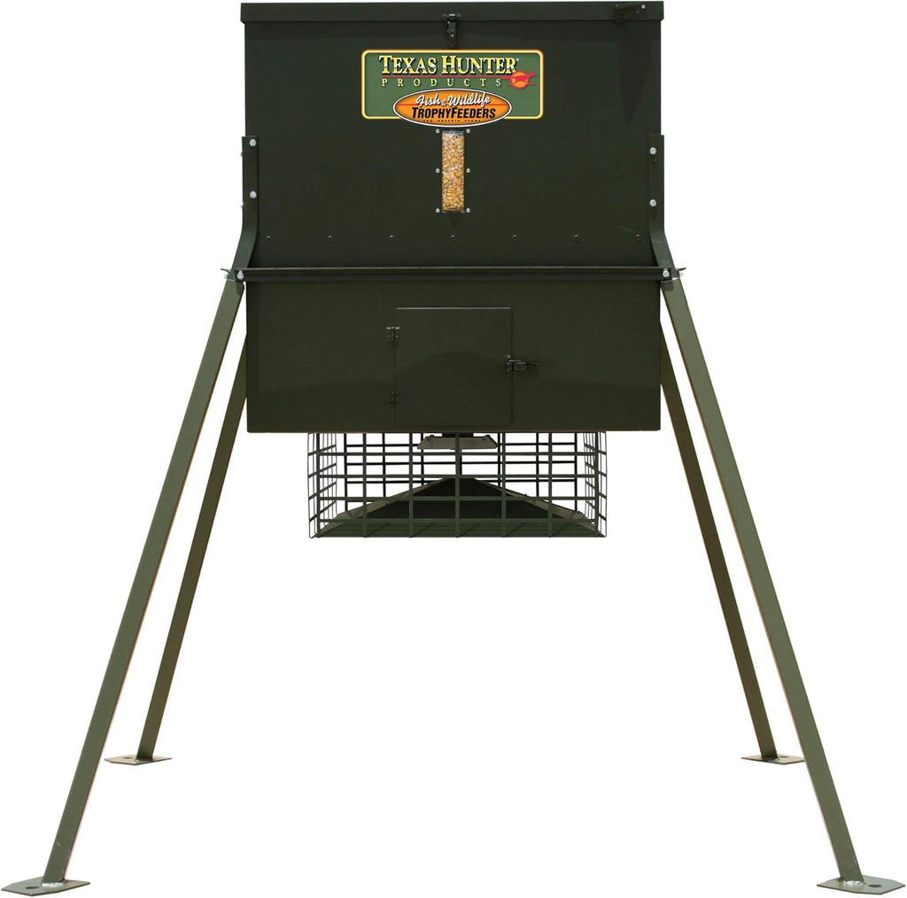 650 lb. Corn Capacity Deer Feeder with 4-Foot Stand and Fill Legs O787663