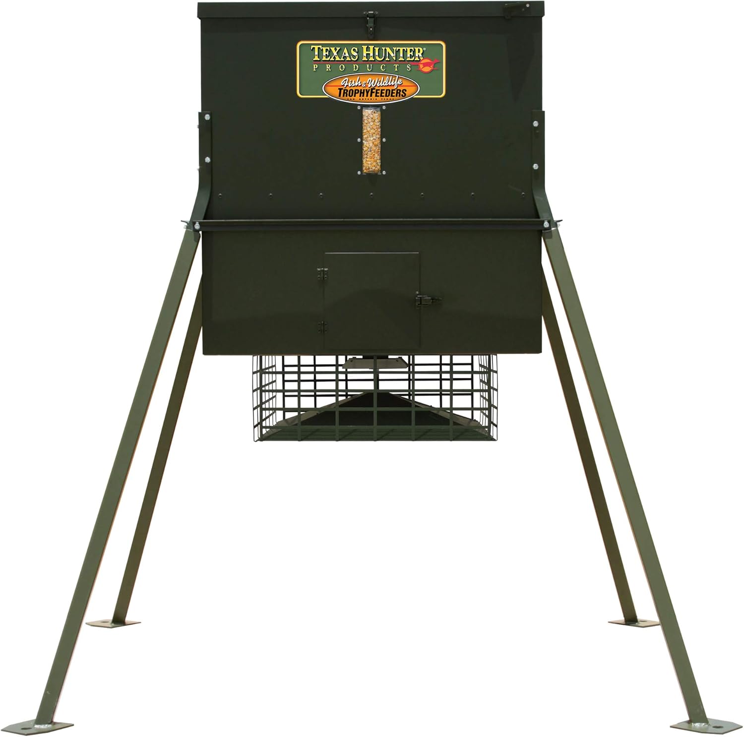 650 lb. Corn Capacity Deer Feeder with 4-Foot Stand and Fill Legs O787663