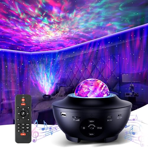 Galaxy Projector with Bluetooth Speakers Night Light Timer Remote Control B36919