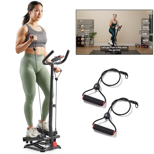 2-in-1 Smart Stepper Machine with Handlebar and Resistance Bands F785