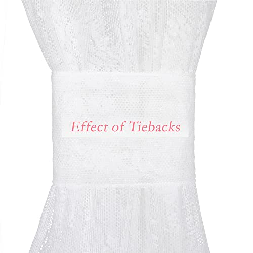 White Semi Sheer Voile Curtains 72 Inches 2 Pieces N215580