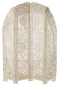 White Wood Arched 4 Panel Room Divider Screen G292