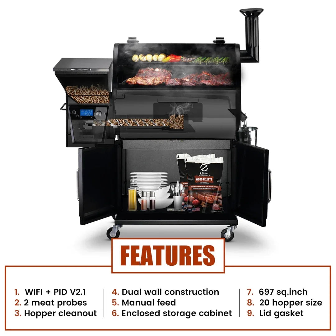 Wood Pellet Grill and Smoker with PID Controller B516