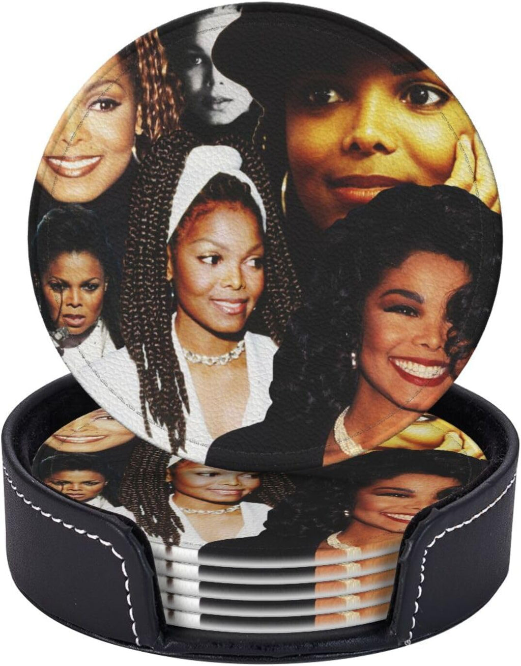 6 Pcs Coasters with Holder I204