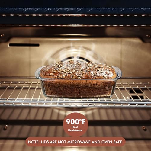 Glass Loaf Pan with Lids (Set of 2) X38337