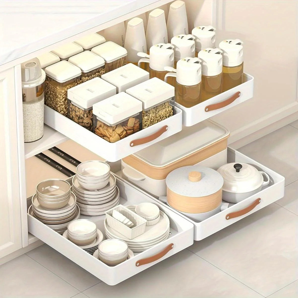 Heavy Duty Pull Out Cabinet Organizer Drawer Storage Shelf V92137