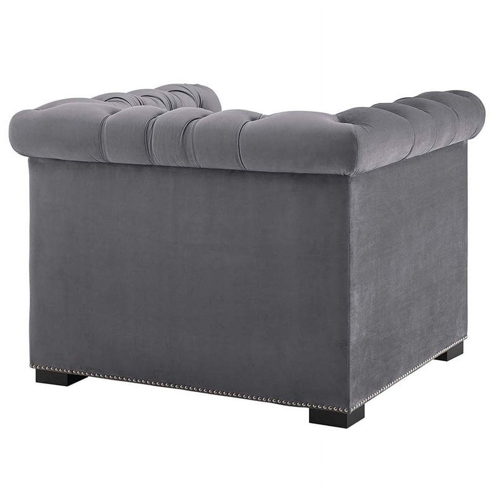 Gray Velvet Accent Chair K991873