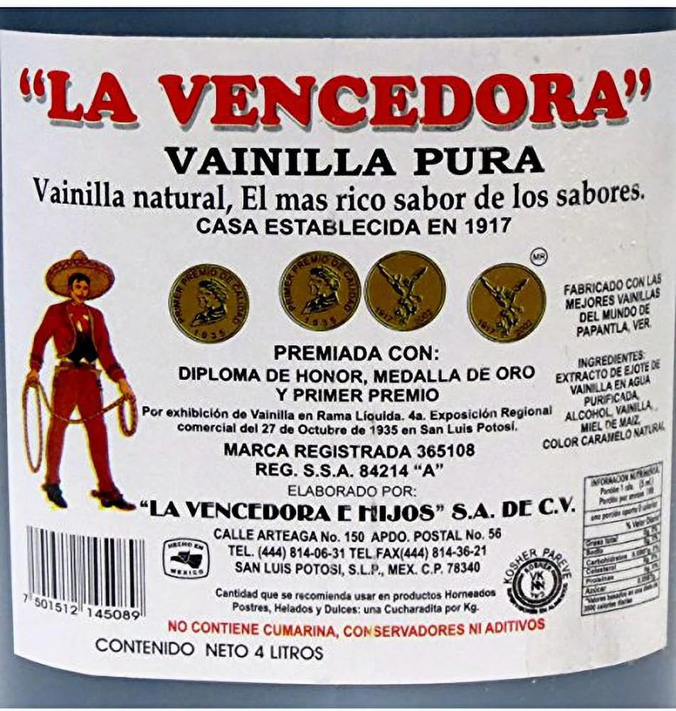 1 Gallon Pure Mexican Vanilla Extract P552