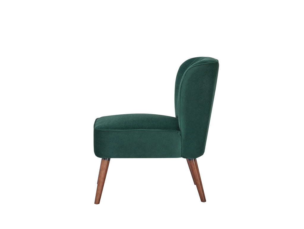 Green Velvet Armless Chair Q6490