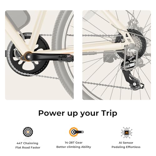 Electric Bike with Peak 500W Motor, 360Wh Removable Battery, 7-Speed, 26" Tires and Front Fork Suspension U77201