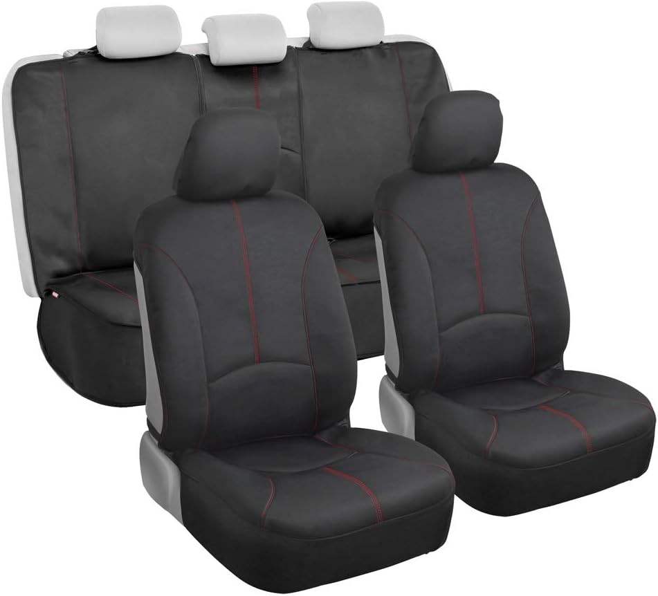 Gray Stitch Neoprene Waterproof Car Seat Covers Pack of 2 S282972