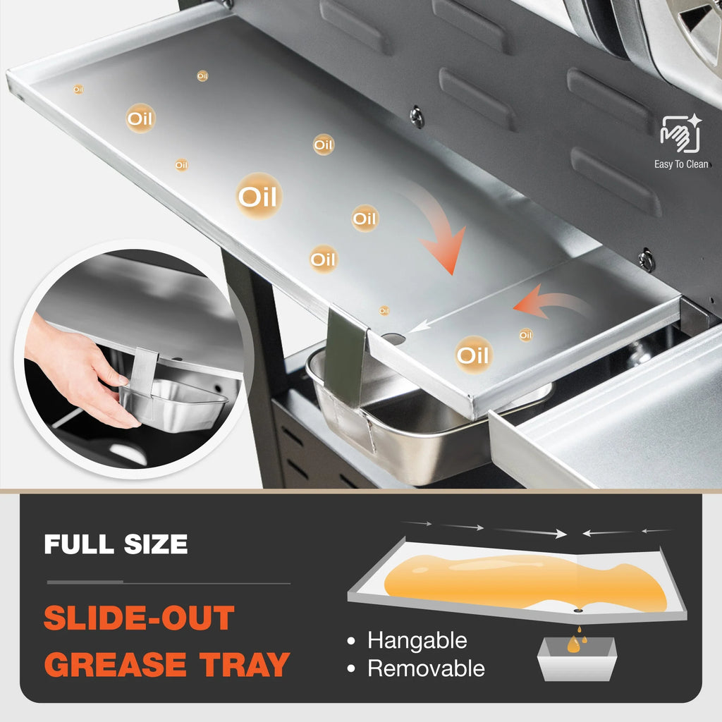 Dual Fuel Gas and Charcoal Grill Combo with Side Burner U5718