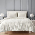 White Fluffy Queen Duvet Cover Set M364
