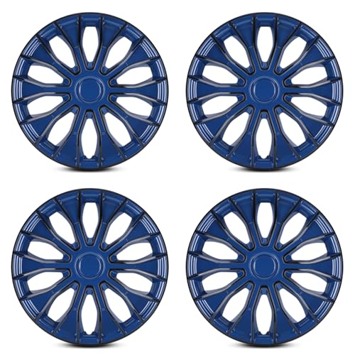 15 Inch Wheel Rim Covers Set of 4 Black Lacquer Red Lacquer ABS Plastic O837