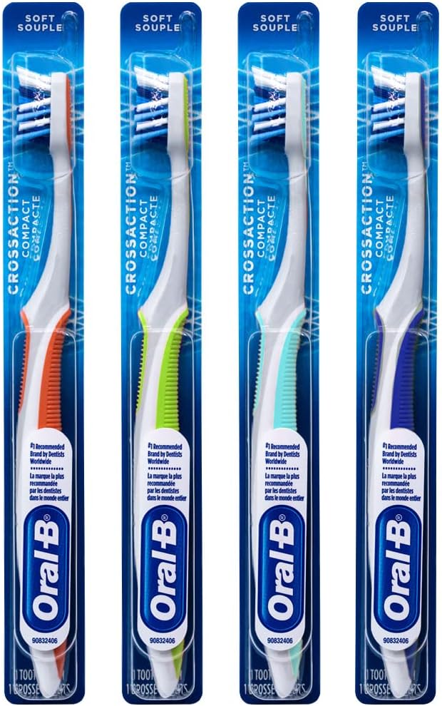Compact Toothbrush, Soft, Pack of 4 A16916